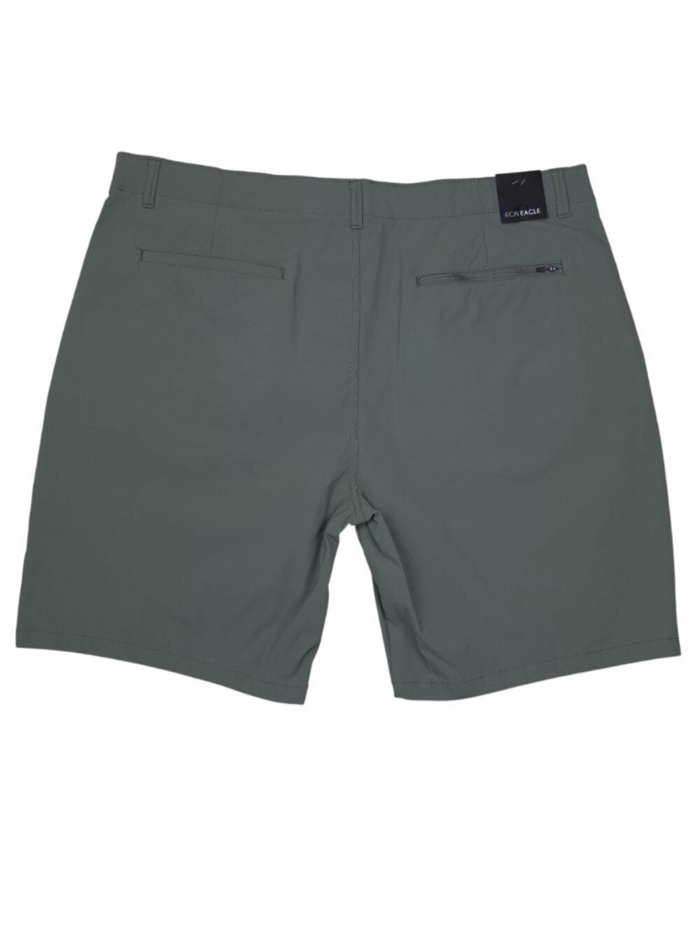 Iron Eagle Mens Stretch Nylon Blend Shorts Size 42 Zippered Pocket Cactus Green - Picture 2 of 8
